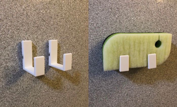 3Dプリンターで製作したスポンジフック