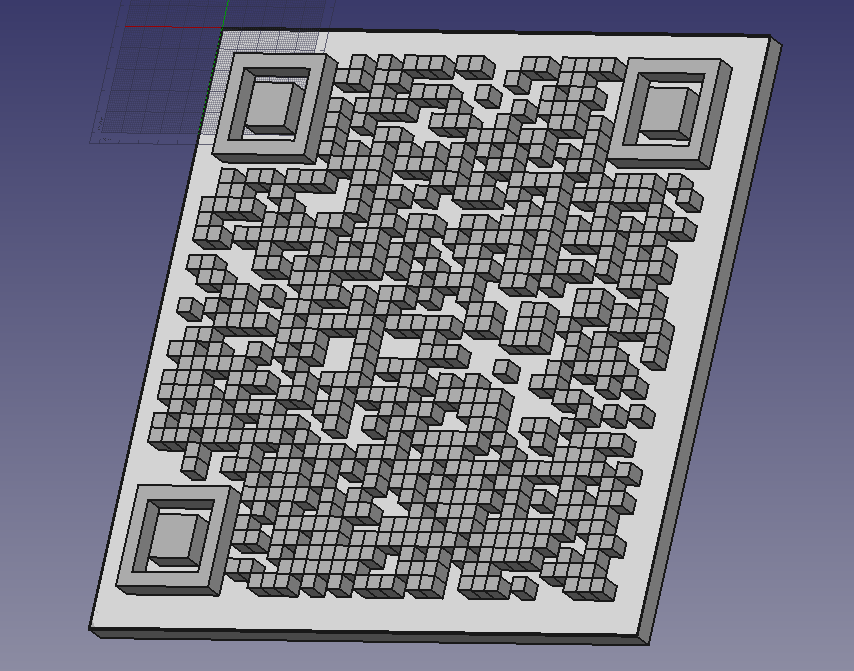 FreeCADでのQRコード作成手順⑨