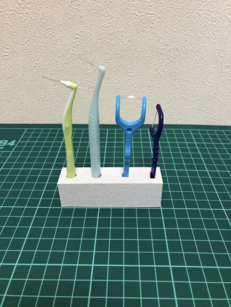 3Dプリンターで作った歯間ブラシスタンド①